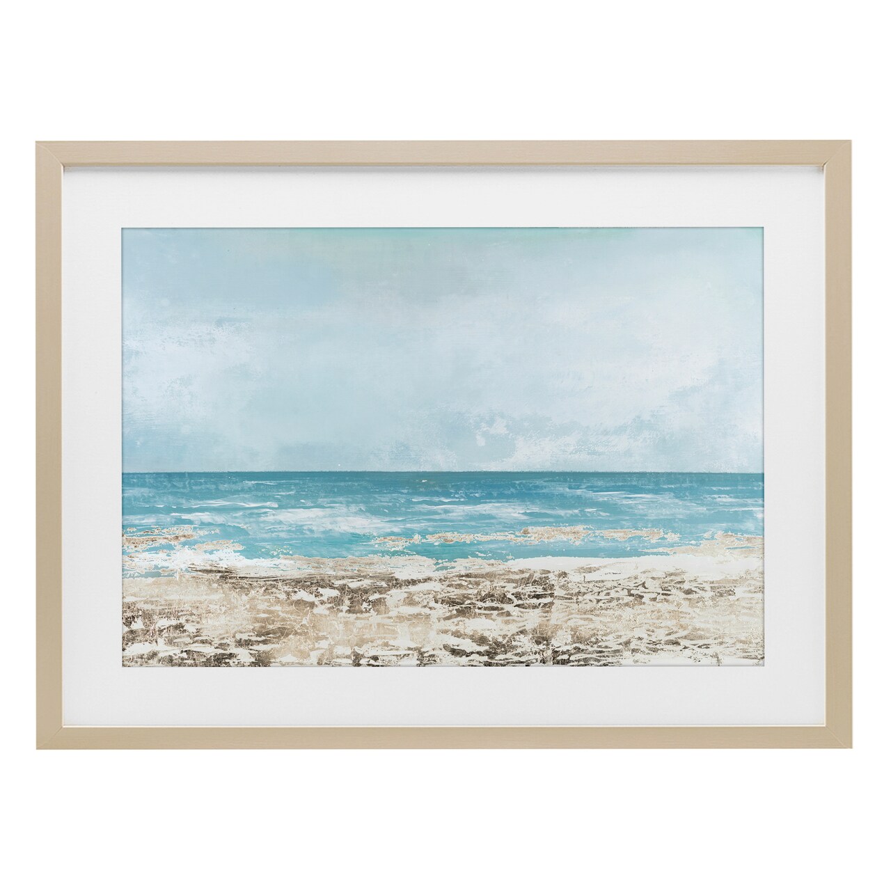 Stupell Industries Peaceful Mood Coastal Scene Framed Print Under Glass, design by Lorenzo Collective